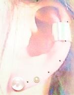 水晶のセラミックピアス